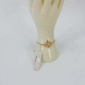 Gold Flower Diamond Hypoallergenic Adjustable Bracelet